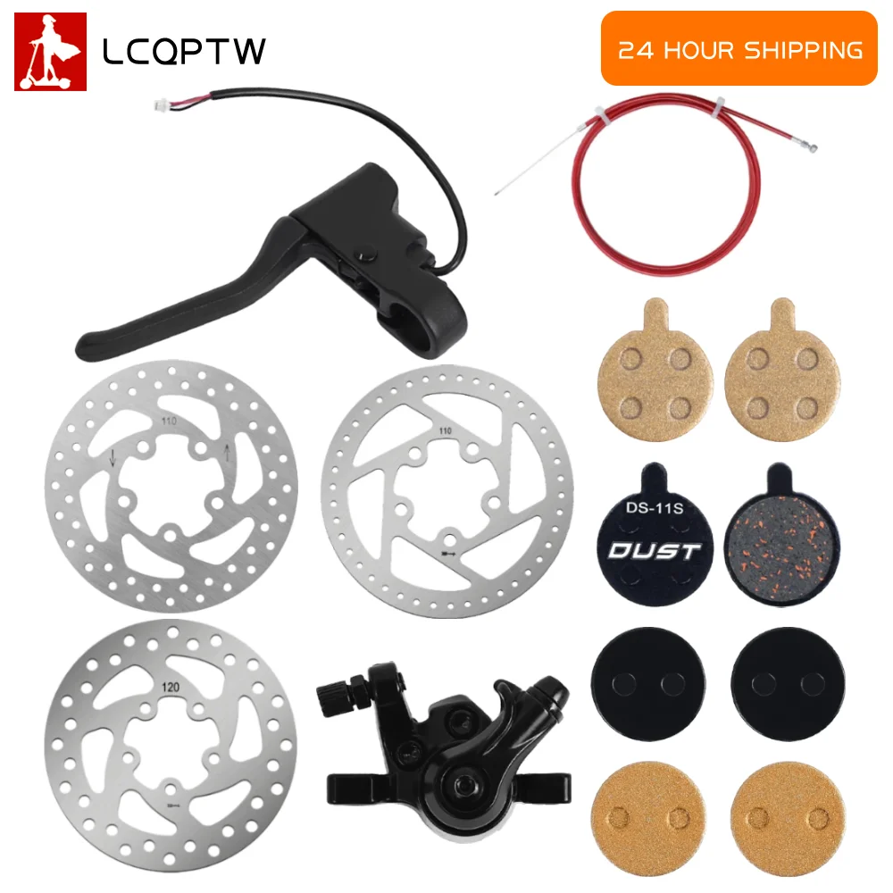Palanca de Freno, Pinza de Freno, Pastillas de Freno, Disco de Freno de 110 mm y 120 mm, Cable de Freno para Xiaomi M365 1S Pro Pro2, Piezas de Freno para Scooter