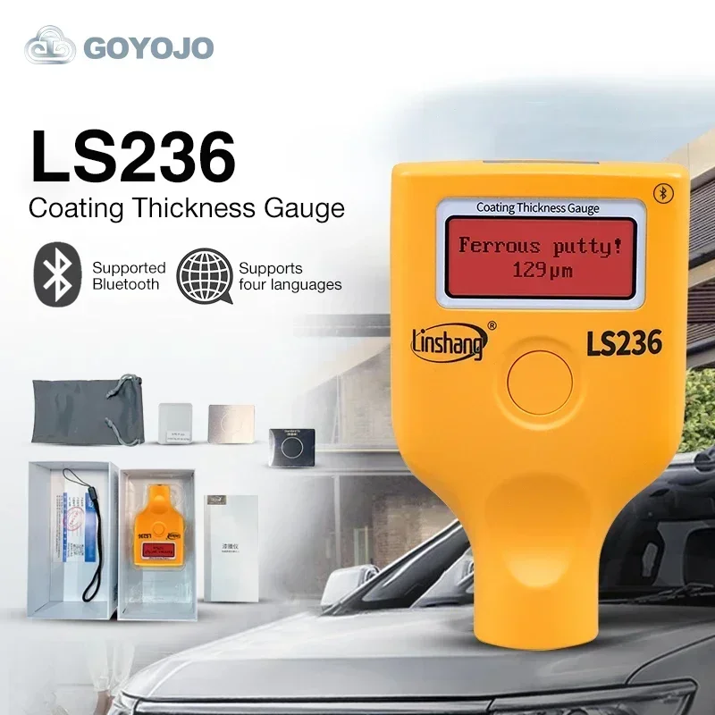 

LS236 Coating Thickness Gauge Magnetic Car Paint Film Inspection Tester Meter New In Mesurement Instruments Measuring Device