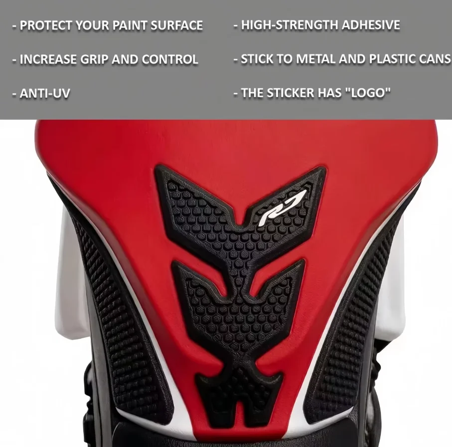New Motorcycle Fuel Tank Side Pads Non-slip Waterproof Rubber Knee Traction Grips For YAMAHA YZF-R7 2026 Protector Stickers