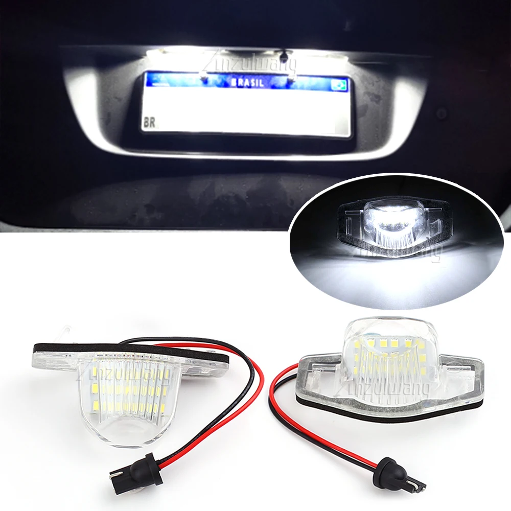 

2PCS For Honda Crv Fit Jazz Crosstour Odyssey Error Free Led License Plate Light Lamp Led Car Number Plate Lamp 6000K White