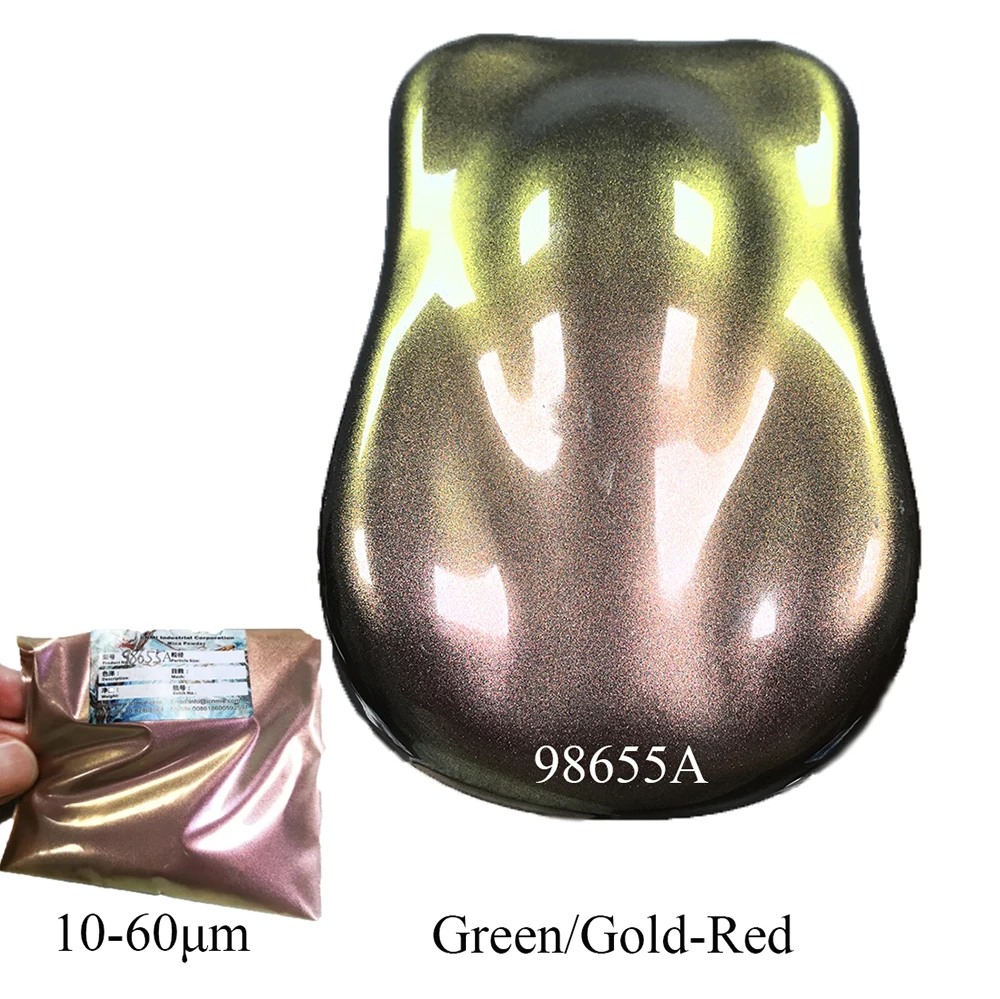 50g Bulk Iridescent Chameleon Polarized Powder Aurora Mica Pigment Dust Pearlescent For Car Paintting DIY Resin Crafts Supply