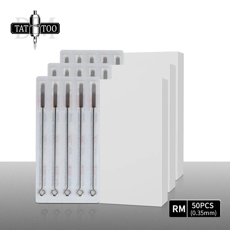 

50pcs Round Magmum Tattoo Needles 5RM 7RM 9RM 11RM 15RM Disposable Stainless Steel Tattoo Needle for Coil Tattoo Machine