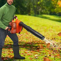 Gas Power Sweeping Broom, Handheld Gasoline Blower for Efficient Yard and Construction Site Cleaning, High Power 7000 rpm,