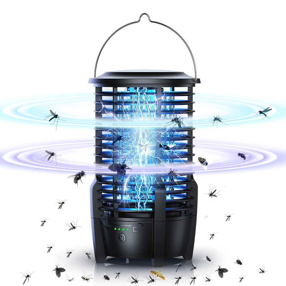 Outdoor Portable Waterproof Bug Zapper - Mosquito Repellent Lamp for Bedroom Home & Pest Control