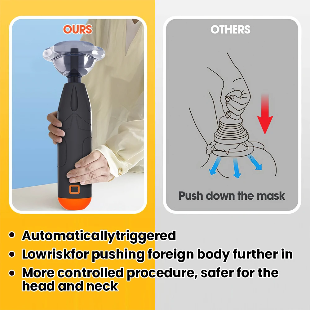 First Aid Anti Choking Device Home Outdoor Emergency Equipment  For Adults Kids Choking Rescue Device With 3 Masks