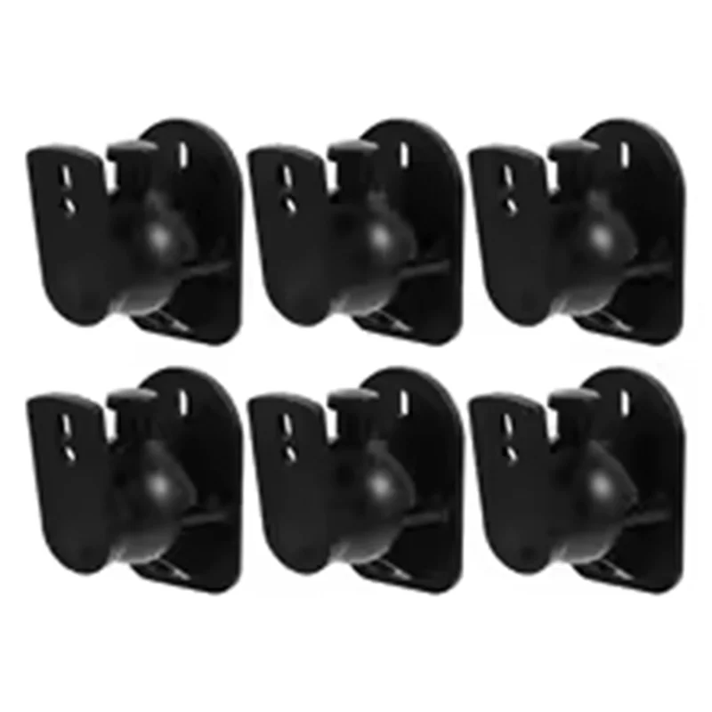 6 Sets Soundbar Speaker Mount Brackets, Wall Rack Audio Stand For Surround Sound