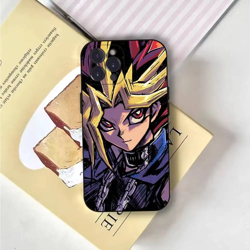 حافظة هاتف Yu-Gi-Oh لهاتف iPhone 6,17,16,15,14,13,12,11 Plus,Pro Max,XS,X,XR,SE,Mini,8,7,غطاء أسود من السيليكون الناعم