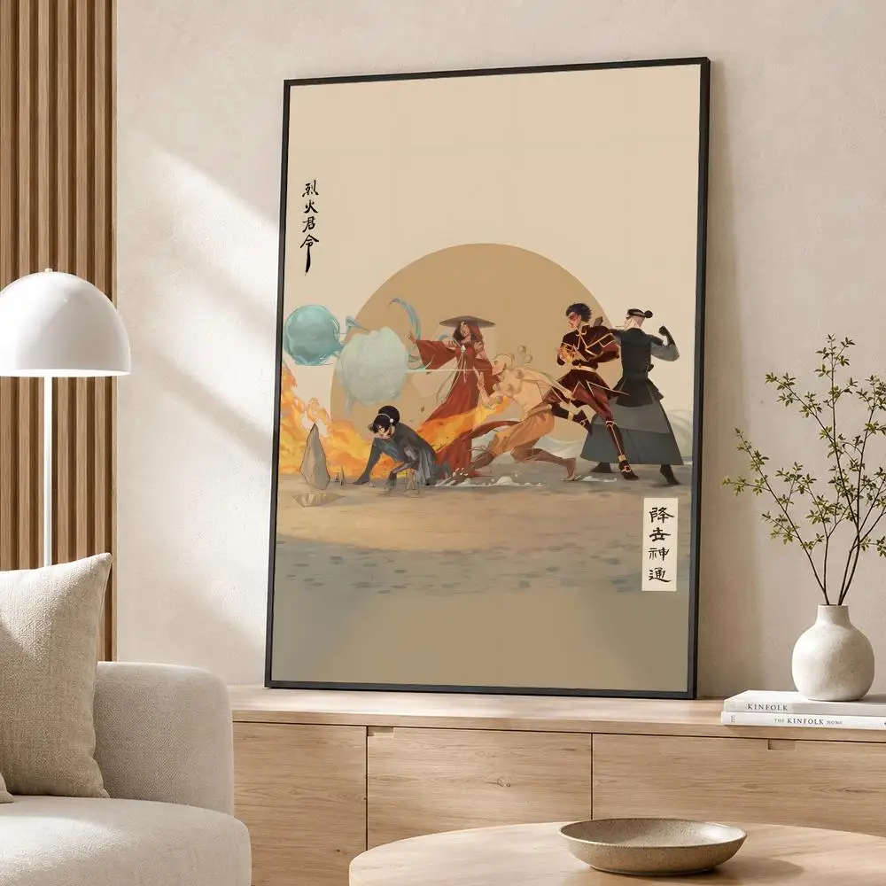 Cartoon Avatar The Last Airbender Poster Poster Wall Sticker Waterproof Self Adhesive HD Art  Bedroom Bar Decor