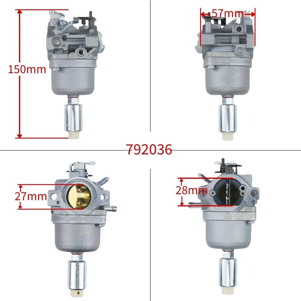 792036   Carburador para Briggs & Stratton Nikki 33R877 594601 594605 697216   31P677 799256 795366 331877 698945   Motor de 17-21 CV