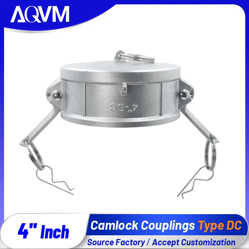 Camlock DC Type DN100 4 Inch 304SS Oversized Hose End Plug Mining Machinery Hydraulic Seal Cap Coupler Fittings