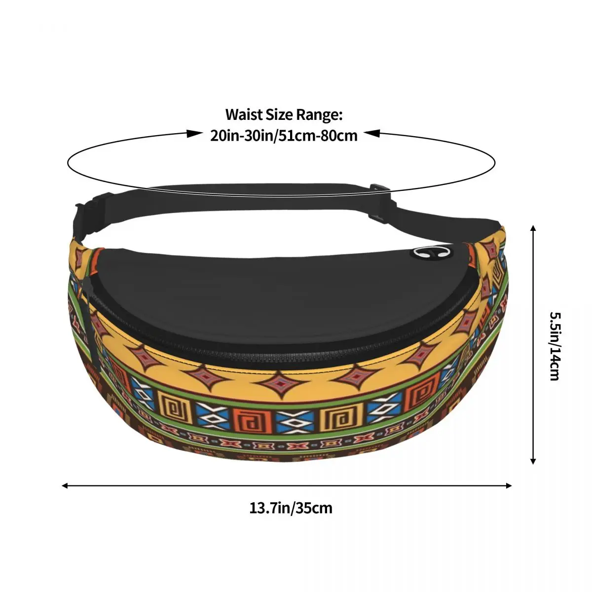 Cool Afrikaanse Kitenge Ankara Print Heuptasje Mannen Vrouwen Afrika Etnische Kunst Crossbody Taille Tas Voor Reizen Telefoon Geld Pouch