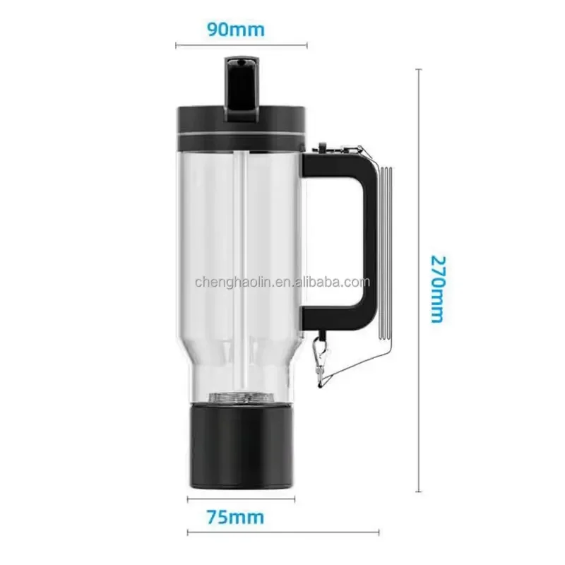 Portable Hydrogen Water Generator USB Rechargeable SPE PEM Technology 450ml Glass Bottle, Hydrogen Bottle for Home Car Travel