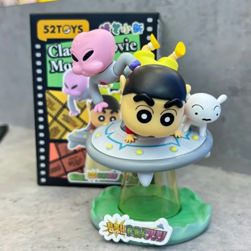 

Genuine 52toys Crayon Shin-Chan Blind Box Mystery Box Movie Scene Series Table Ornaments Surprise Box Kawaii Trendy Figurine Toy