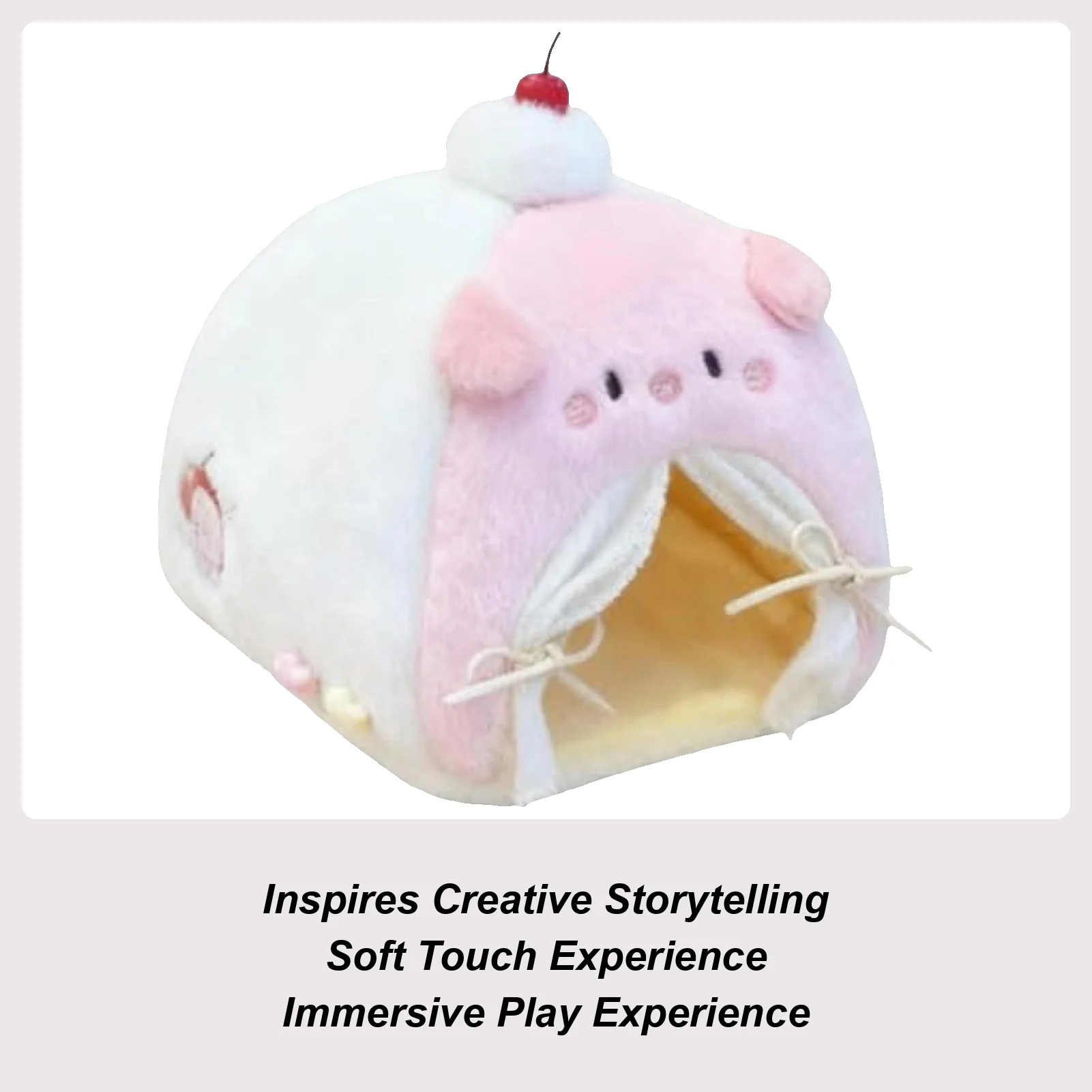 

Doll Bed Miniature Furniture Playset Doll Tent Bed For Living Room Home Imaginative Play Stuffed Animals Indoor Desktop Display