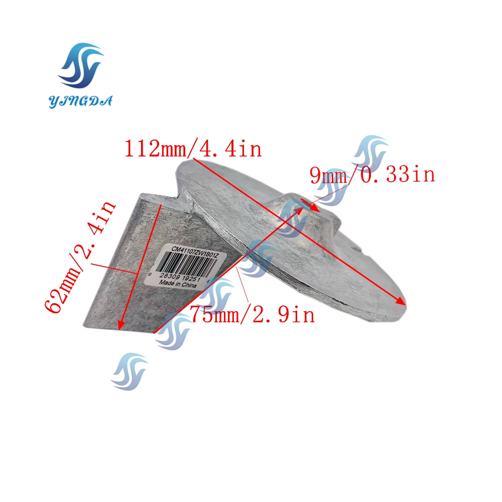 41107-ZW1-B01 41107-ZW1-B01 Boat Engine Anode for Mercury Quicksilver F60-130HP