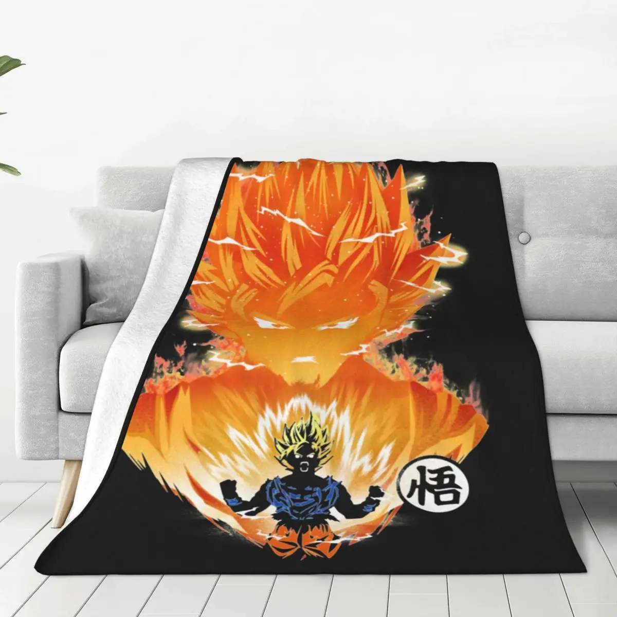 The Angry Super Saiyan Classic Blanket Fleece Dragon Ball Super Soft Throw Blankets for Bedroom Sofa Bedroom Quilt