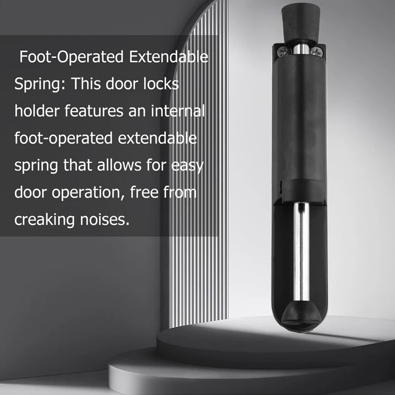 Spring Loaded Door Stopper Foot-Operated Lever Door Stop Telescope Door Stopper Adjustable Position Door Lock Holder