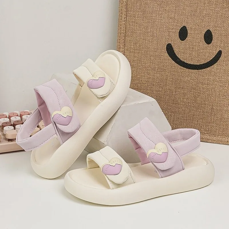 

Летние сандалии для девочек 2026: Новые уличные сандалии для старших девочек, туфли-принцессы для девочек, детская обувь с мягкой подошвой