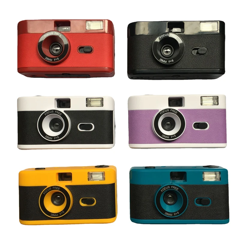 Retro Style M35 Film Camera Non-Disposable Reusable Camera 135 Film Fool With Flash Student Retro Film Machine Instax