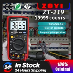 ZOYI ZT219 cyfrowy multimetr 19999 Tester analogowy True RMS profesjonalny Multimetro DIY kondensator tranzystorowy NCV testery Lcrmeter