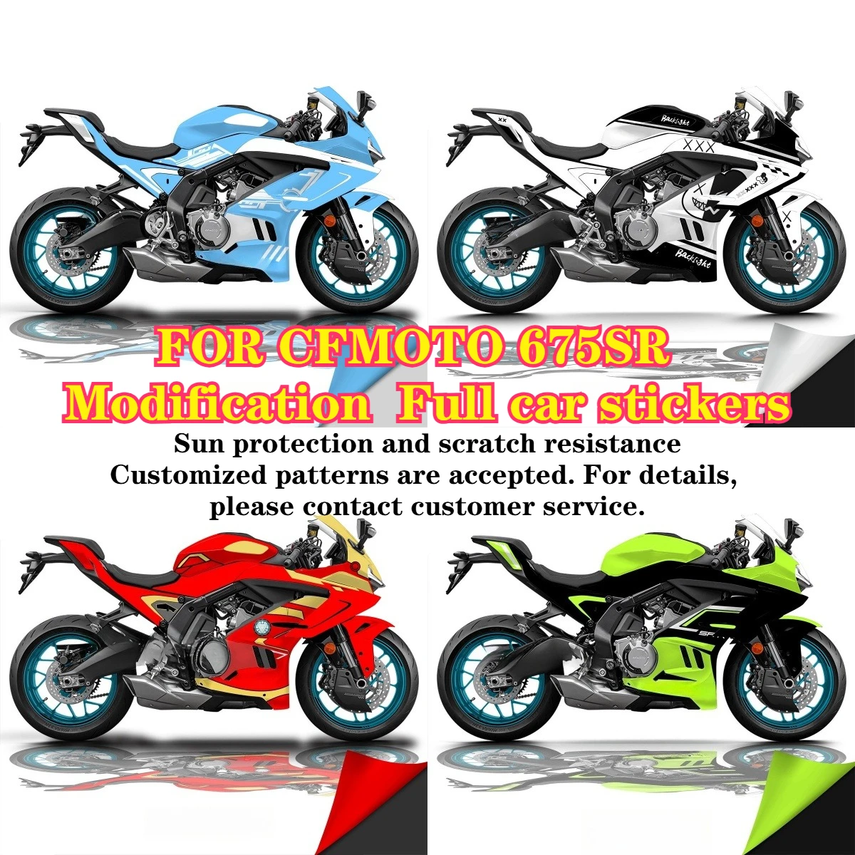 for cfmoto 675SR675SS Modification Full Car Decals,Stickers,Body Wraps,Creative Fuel Tank Designs,Color Changes,Waterproof Films