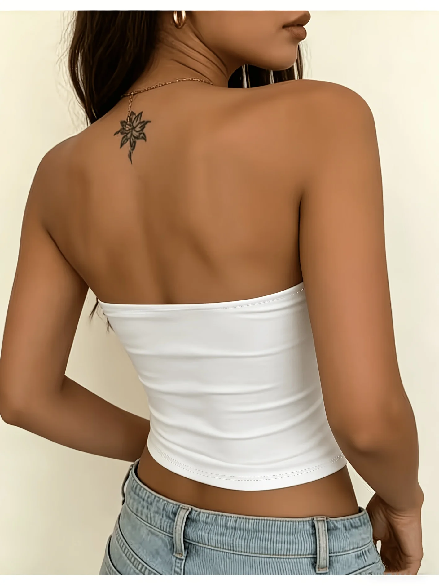 Pink Hunter Letter Spider Web Print Off-Shoulder Bralette Rock Style Y2K Plaid Kurzarm-Top Damen Punk Streetwear – Detail 2