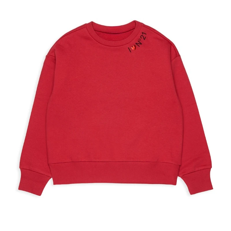 Kids Sweatshirt Aw26 N21 Boys Girls Cute Sweatshirts Child Cotton Outwear Tops Clothing CORAL RED SWEATSHIRT image 3