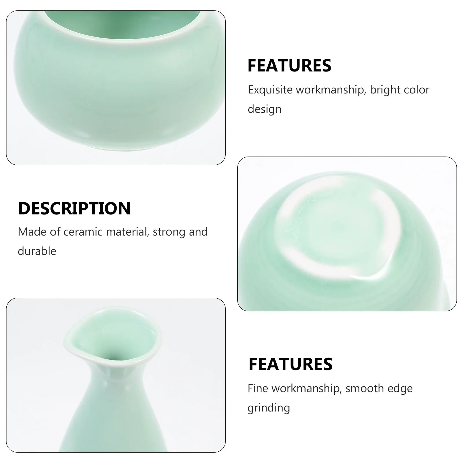 

Ceramic Sake Set Creative Design Lightweight Home Bar Restaurant Special Occasions Sake Serving Cup Warmer Japanese