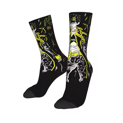 Men Women JOJOS Bizarre Adventure Anime Socks Breathable Casual Kujo Ora Ora Ora Crew Socks Best Gift Idea