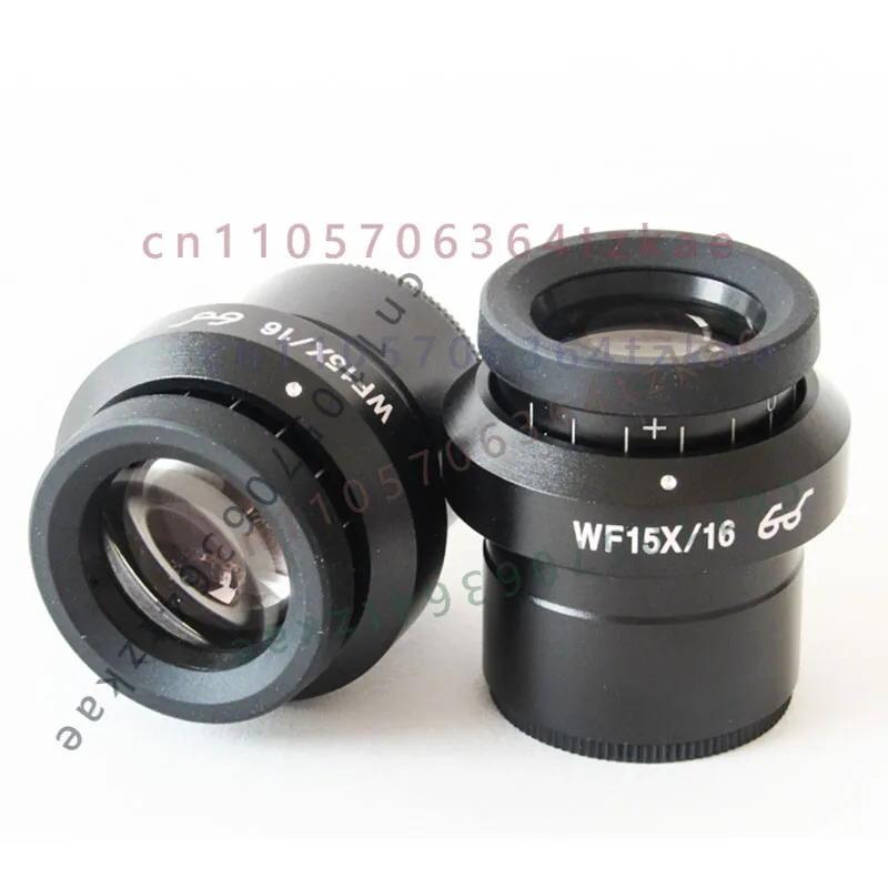 WF15X Diopter Adjustable High Eye Point Wide‑angle Microscope Eyepiece 30mm Mount Tube