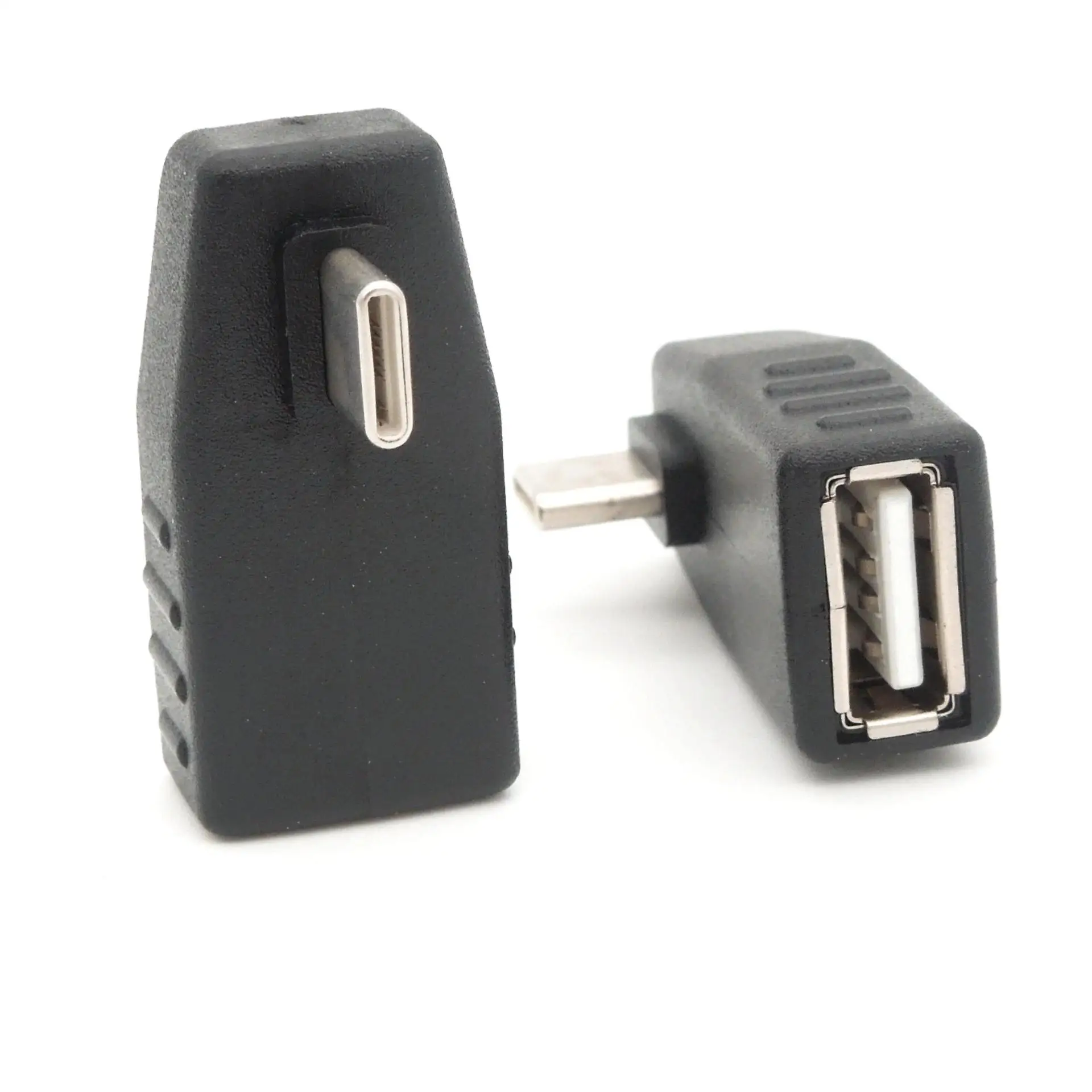 90 Degree Angle Converter USB C Male to USB Female Connector OTG Adapter for Car MP3 MP4 Tablets Phone U-Disk