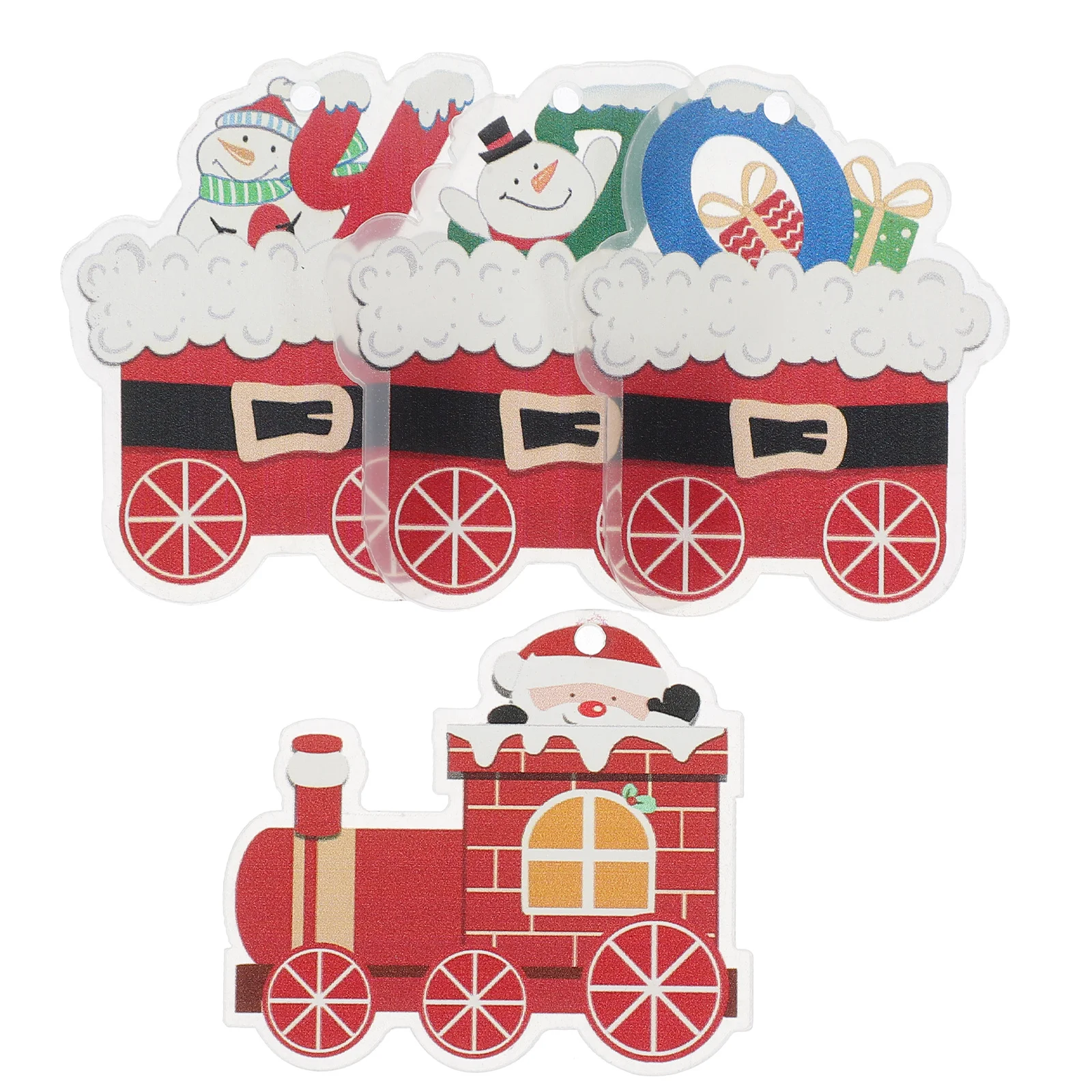 

4Pcs Xmas Tree Decorations Christmas Ornaments Deer Gingerbread Man House Shaped Long Lasting Festive Cheer