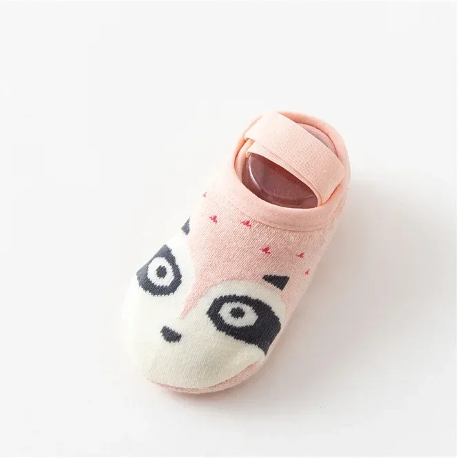 Autumn Cartoon Floor Socks for Infants and Toddlers Cotton Clothes Big Heels Anti Slip Boat Shoes