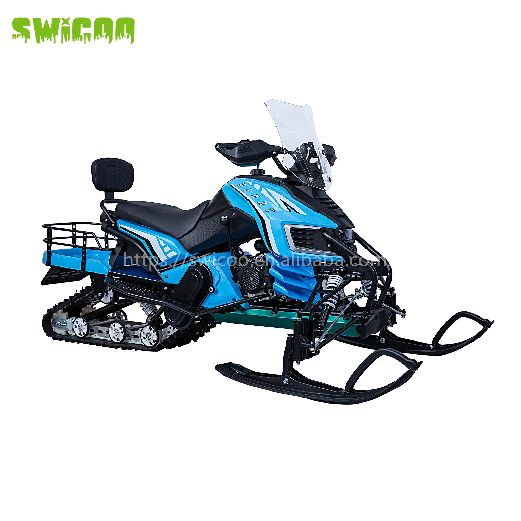 SWICOO High Quality Powerful Snowmobile 230cc  Off Road Tracked Vehicle For Snowy And Icy Terrain