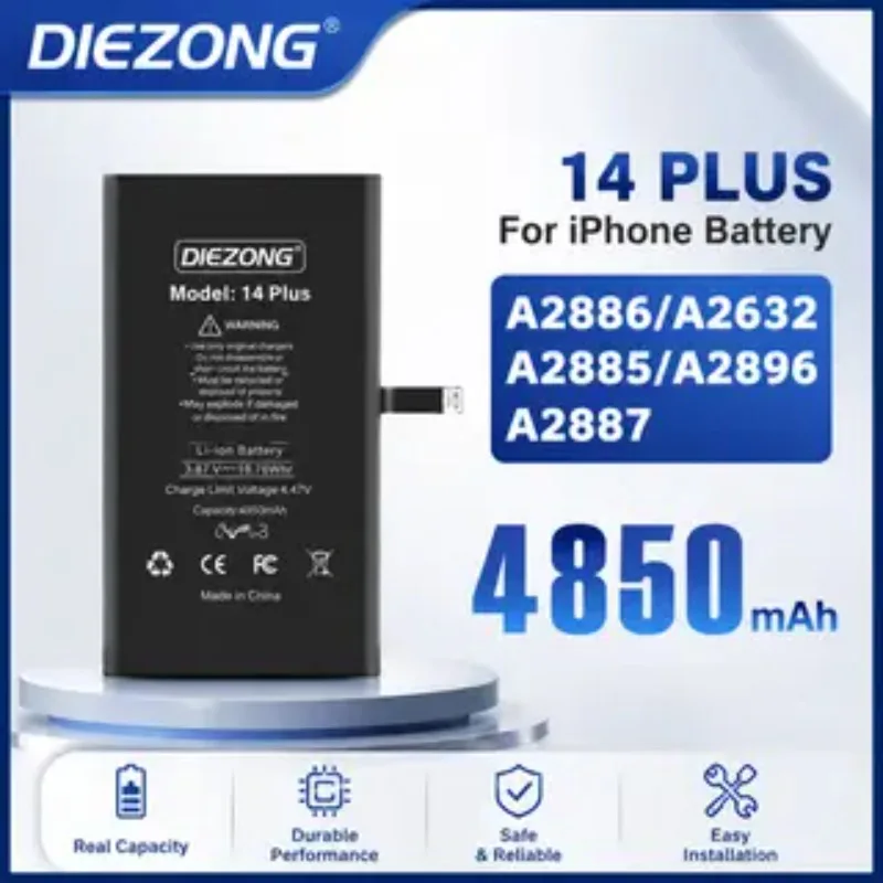 

2026 New 4850mAh Diagnostic Battery Show Genuine Part No Pop Up Message for IPhone 14 PLUS Battery High-Quality Fast Shipping