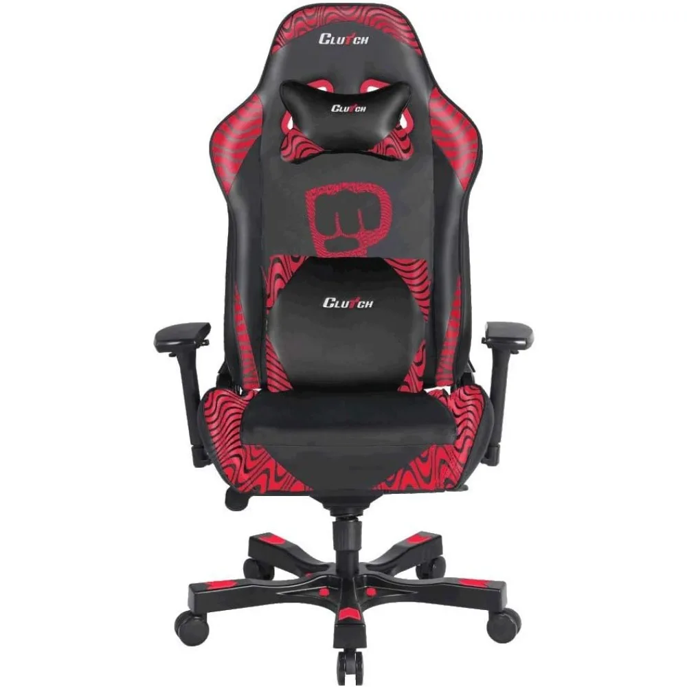 

Игровое кресло Chairz Throttle Series Pewdiepie Edition — эргономичный дизайн премиум-класса, подушки для поясницы и поддержки головы — черный/красный