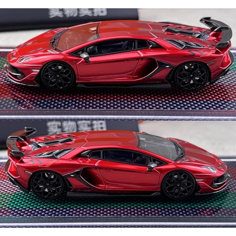 U2 1/64 Lamborghini Aventador LP770 SVJ aleación de juguete vehículo de Motor Diecast Metal modelo regalos