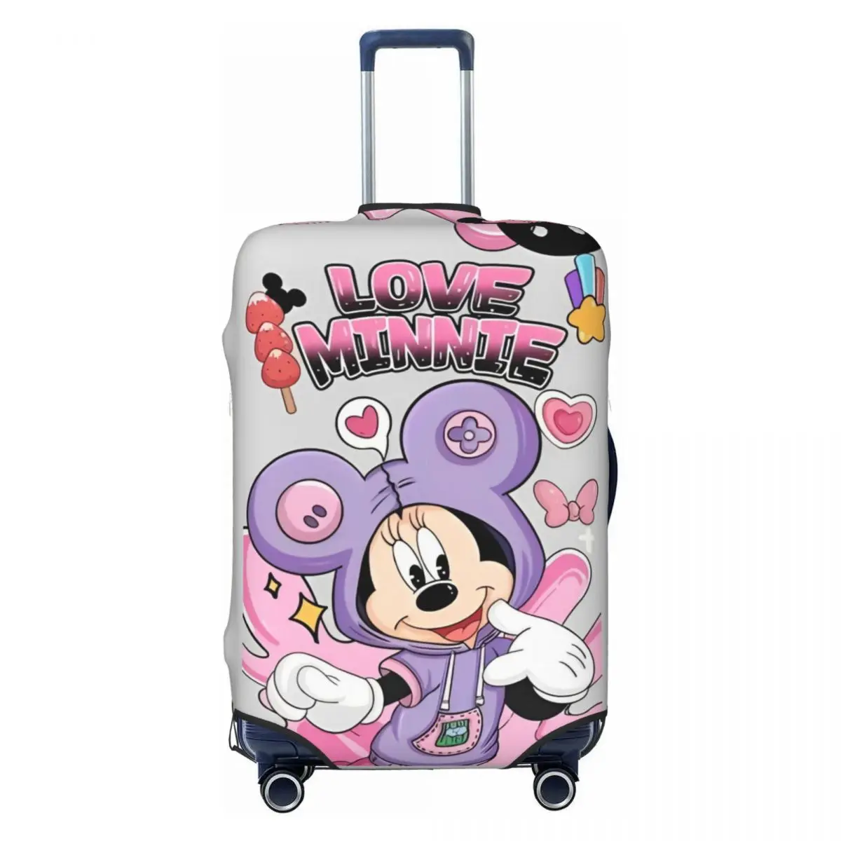 Minnie Mouse Luggage Suitcase Covers Luggage Cover Protector Scratch Resistant Travel Accessories Fits 18-32 Inch