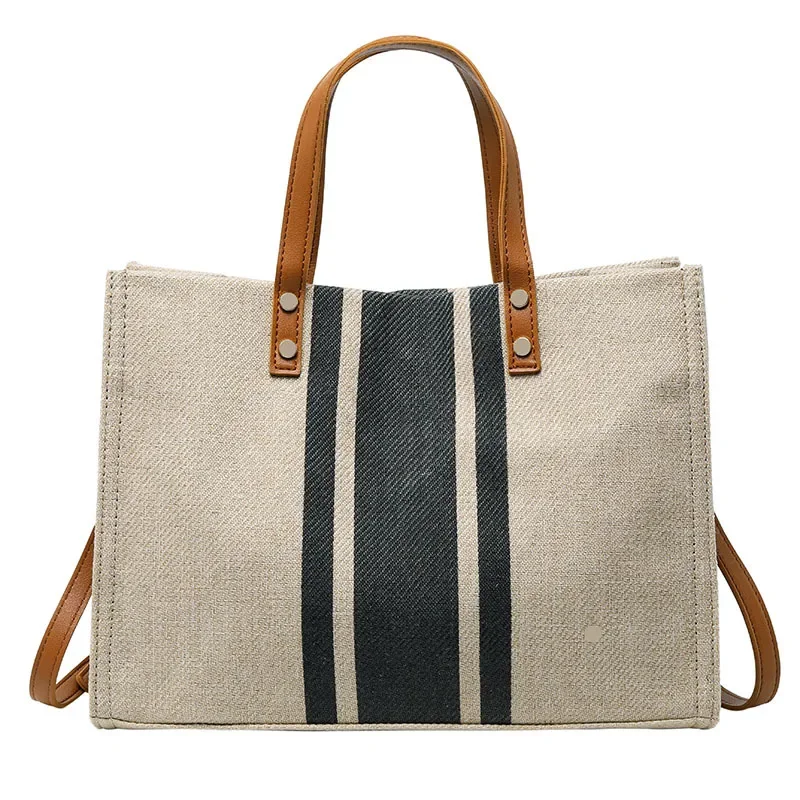 Bolso de lona para mujer, bolsos de mano de gran capacidad, bolso de hombro con correa ancha para mujer, bolso de mano para compras, bolso cruzado para mujer