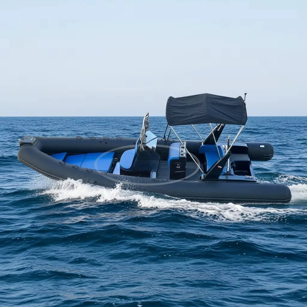 22.5ft RIB 680 Fiberglass Hull Hypalon/Orca/PVC Inflatable Boat 21 Foot Fiberglass Cabin Boat