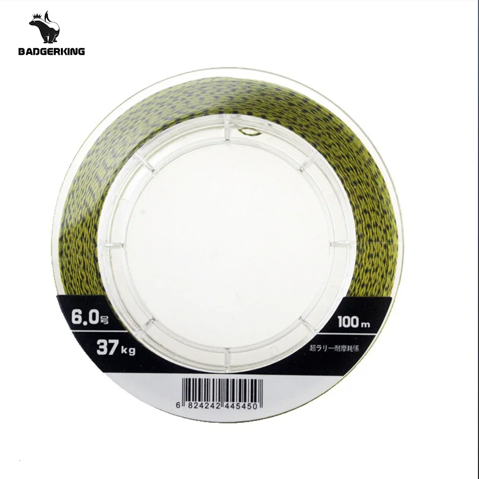 100m carp fishing leader line 4 strands PE braided fishing line multifilament line braid line Camouflage 4cord fishing line