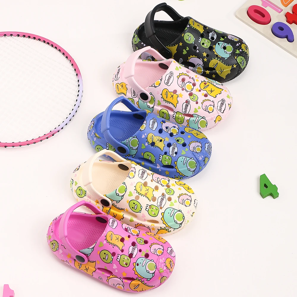 New Children\'s Print Slippers Baby Girls Sandals Non-Slip Clogs Cartoon Cute Infant Girls Sandals Boys Shoes for Beach