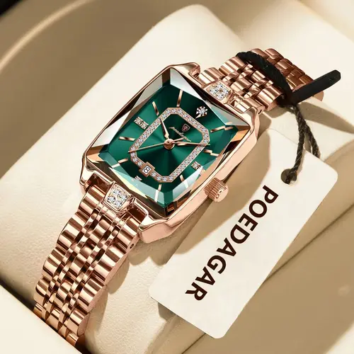 Imagen 2 del producto POEDAGAR, reloj de lujo para mujer, resistente al agua, fecha, reloj de pulsera informal de alta calidad para mujer, relojes elegantes de cuarzo de acero inoxidable para mujer