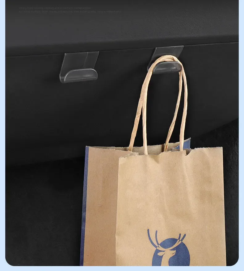 

For Tesla Model 3 Highland 2024 2025 Glove Box Hook Translucent Version Hanging Luggage Bag Umbrella Grocery Bag