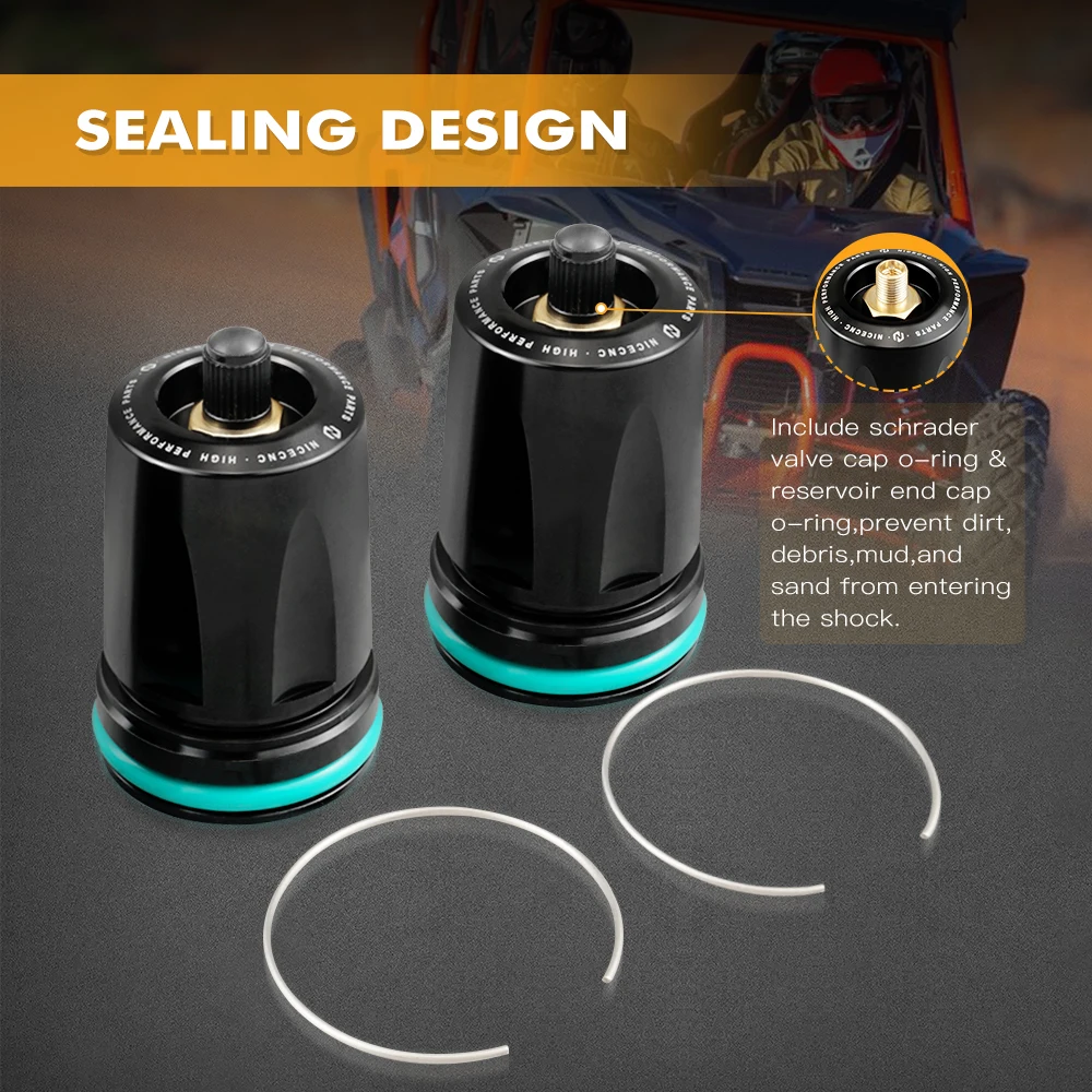 قبعات نهاية خزان النيتروجين للصدمات الأمامية UTV 2.0 بوصة لـ Polaris RZR800S RZR 900 RZR1000S General 900/1000S 2013 2014 2015 #3