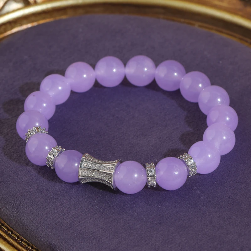 

Vintage Beaded Bracelet Charms Purple Crystal Natural Stone Jewelry For Women 2026 High Quality New Trend Valentine's Day Gifts