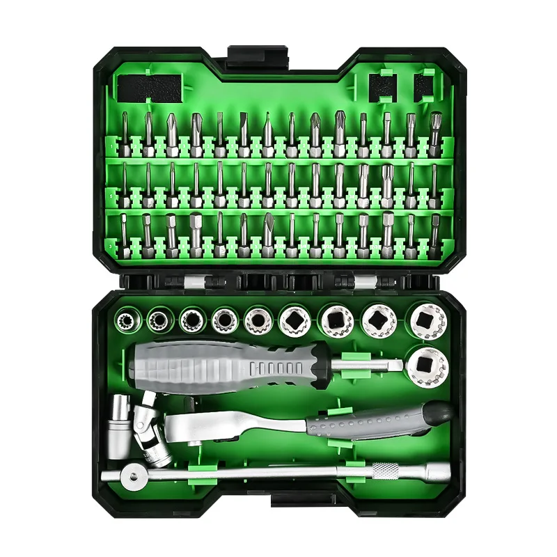 Professional S2 Steel 58 in 1 Ratchet Screwdriver Set Magnetic Multi-bit Socket Tool Kit for Auto Repair Home DIY Maintenance
