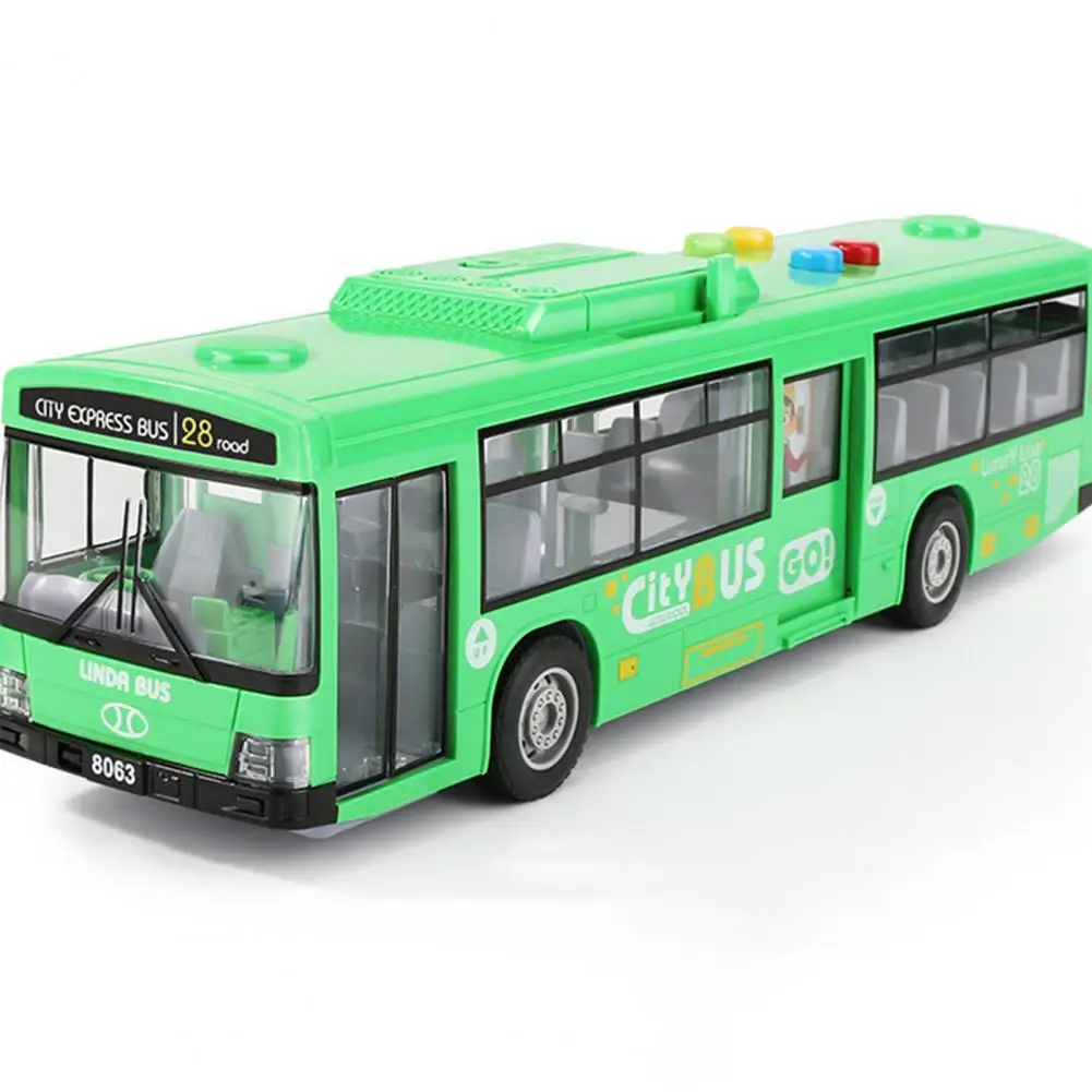 Durable Toy Bus for Kids Model Car Toy Bus Friction-powered Toy Bus with Lights Sounds Realistic Model Car for Kids for Boys