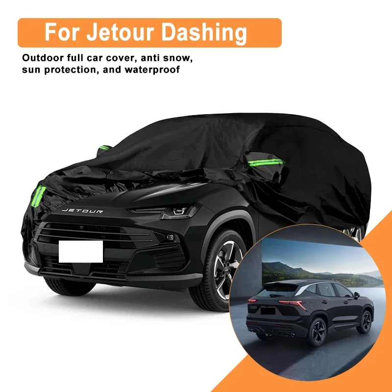 

Full Car Cover for Jetour Dashing Dasheng Outdoor Windproof Waterproof Dust Resistant Sun UV Protection with Reflective Strips
