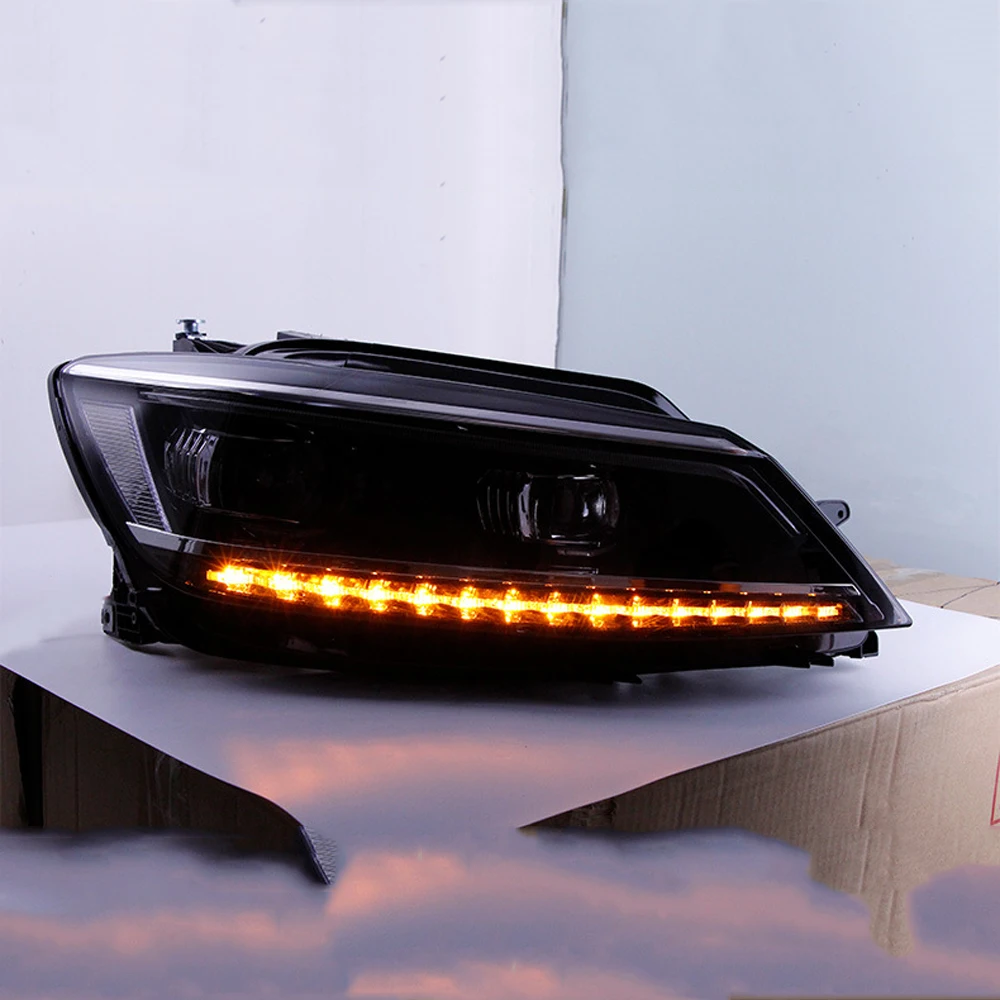 

For Volkswagen Lamando 2015-2018 Car Headlight Assembly Daytime Running Light Indicator Dynamic Streamer Turn Signal Front Lamp